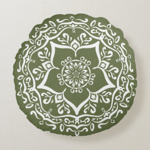 Moss Mandala Rund Kudde