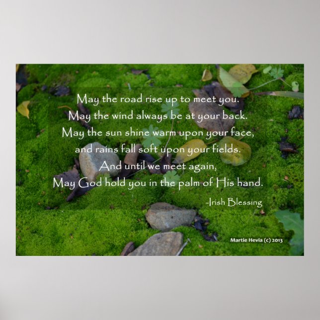 Moss - May the Road - Irish Blessing Poster (Framsidan)