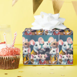 Möss med kamera presentpapper