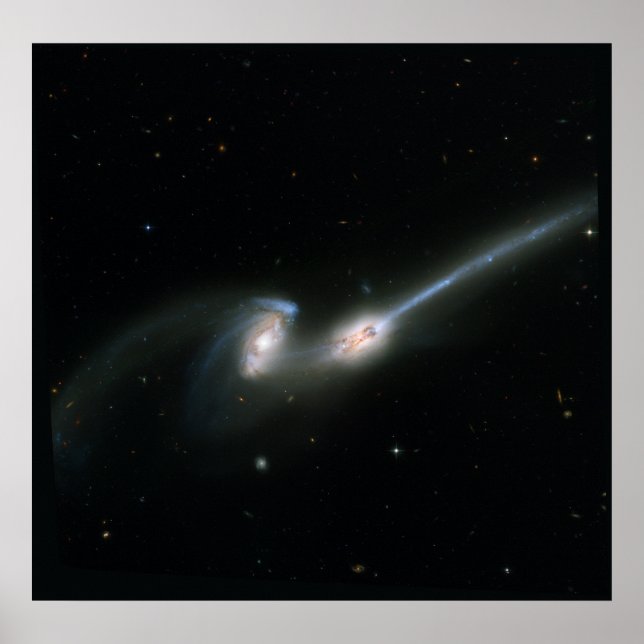 Möss (NGC 4676)- kolliderande galaxer Poster (Framsidan)