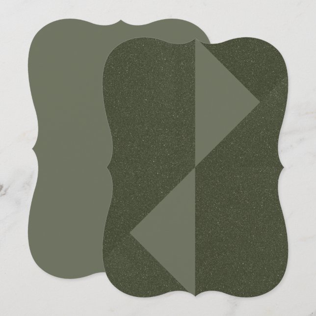 Moss Noir (Geometric Kant Flat Note Card) Anteckningskort (Fram/baksida)