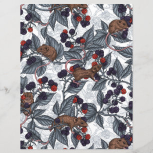 Möss och björnbär på vitt