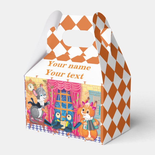 Möss och ekorrar spelar en konsert presentaskar (Framsidan Sidan)