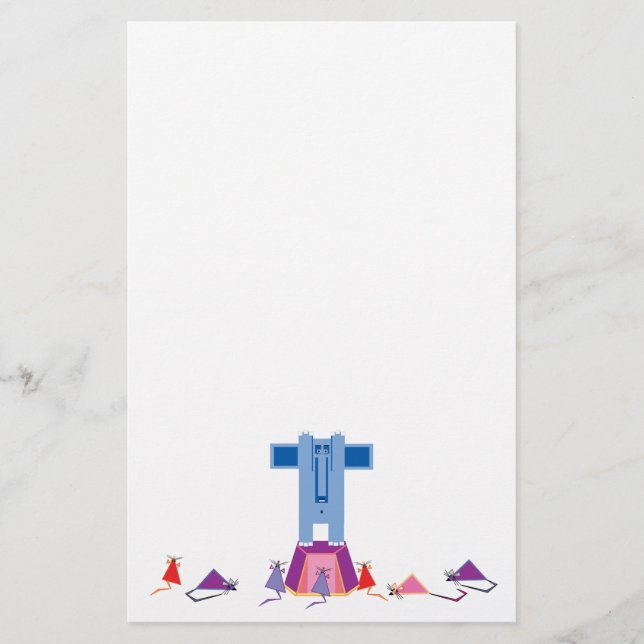 Möss och elefanter brevpapper (Framsida)