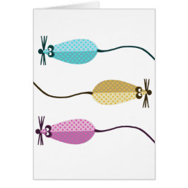 Möss och katt hälsningskort