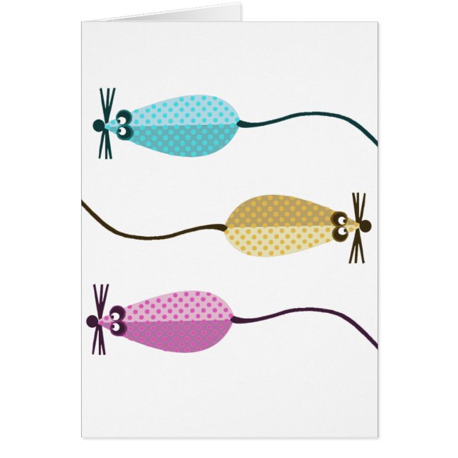 Möss och katt hälsningskort (Framsidan)