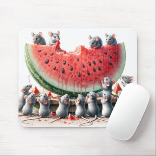 Möss på en juicy Watermelon Wedge Musmatta