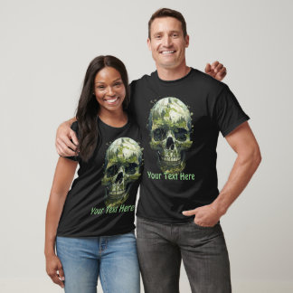 Moss, Plant Life Skull T Shirt