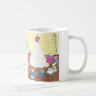 Möss runt Ost Julgran Kaffemugg