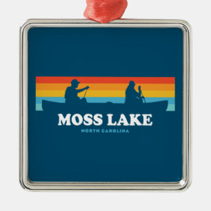 Moss Sjö North Carolina Canoe Julgransprydnad Metall