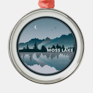 Moss Sjö North Carolina Reflection Julgransprydnad Metall