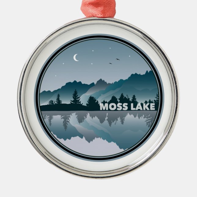 Moss Sjö North Carolina Reflection Julgransprydnad Metall (Framsidan)