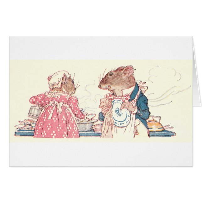 Möss som gör disk hälsningskort (Framsidan Horizontal)