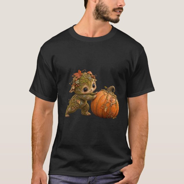 Moss Sprite Pumpa Höst T-Shirt (Framsida)
