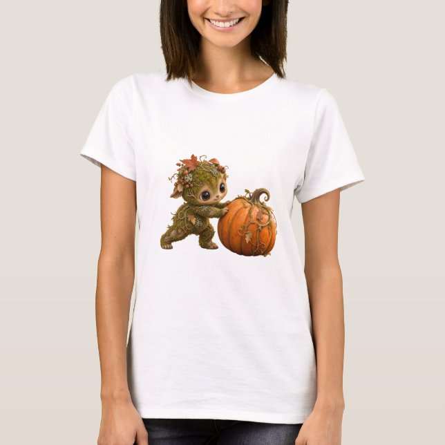 Moss Sprite Pumpa Höst T-Shirt (Framsida)