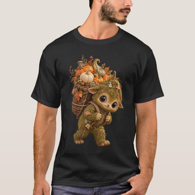 Moss Sprite Pumpa Höst T-Shirt (Framsida)