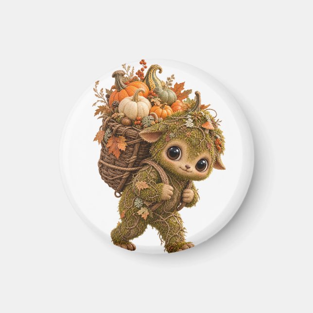 Moss Sprite Pumpa Nyckelring Magnet (Framsidan)