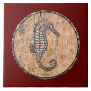 Moss Sten Sea Horse Talking Canyons, New mexico Kakelplatta