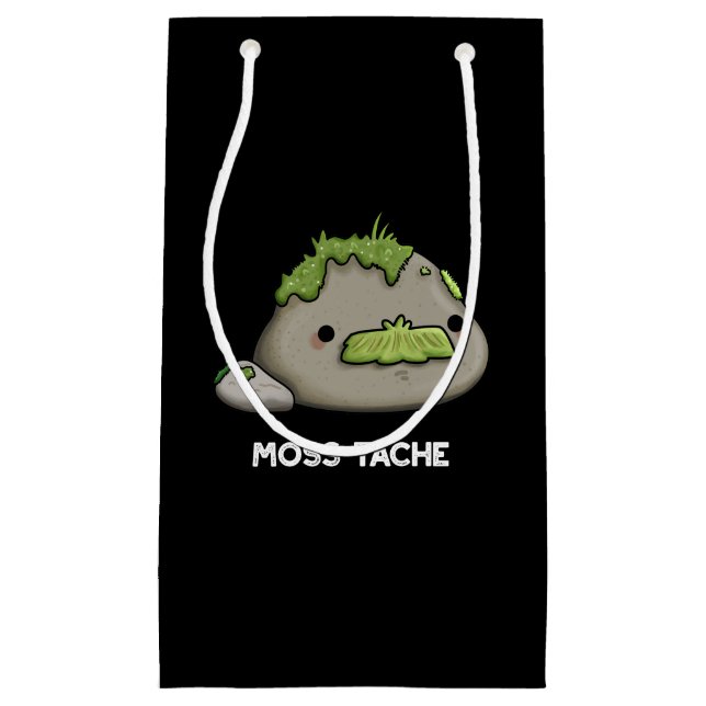 Moss-tache Funny Mustache Pun Mörk BG (Framsidan)