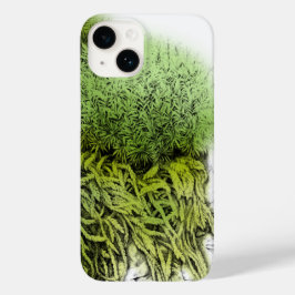 Moss teckning med övertäckt grönt iphone case