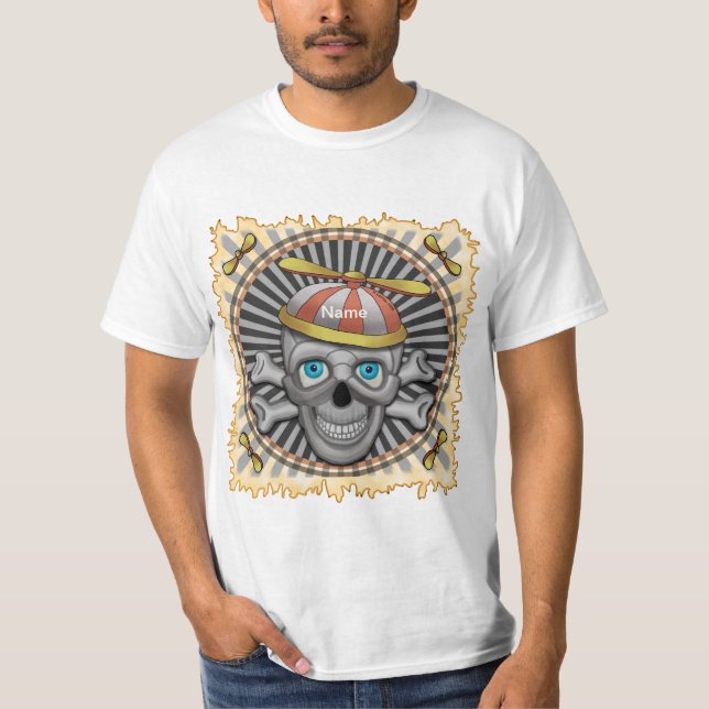 Mössa Skalle T Shirt (Framsida)