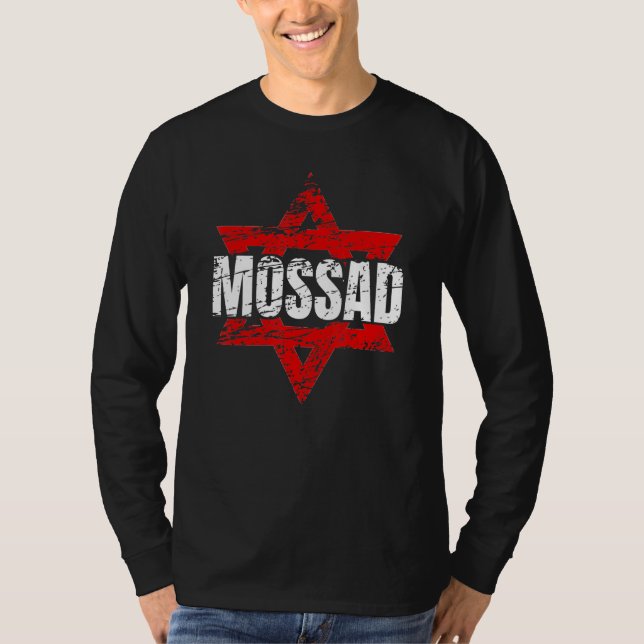 Mossad Israel Israelisk Underrättelsetjänst Tel Av T Shirt (Framsida)