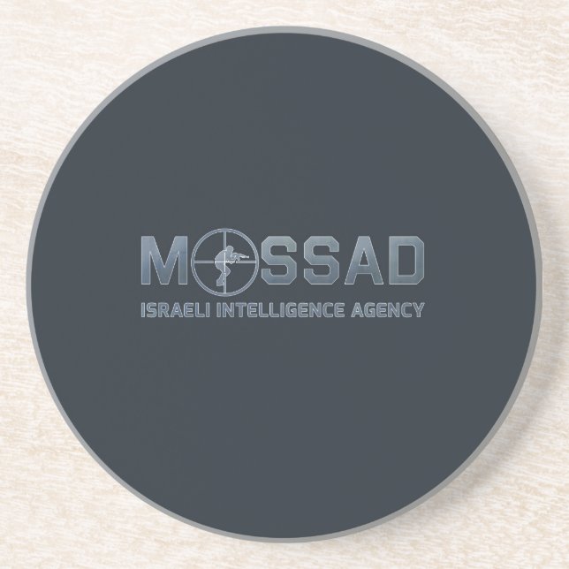 Mossad - israelisk intelligensbyrå - räckvidd underlägg sandsten (Framsidan)