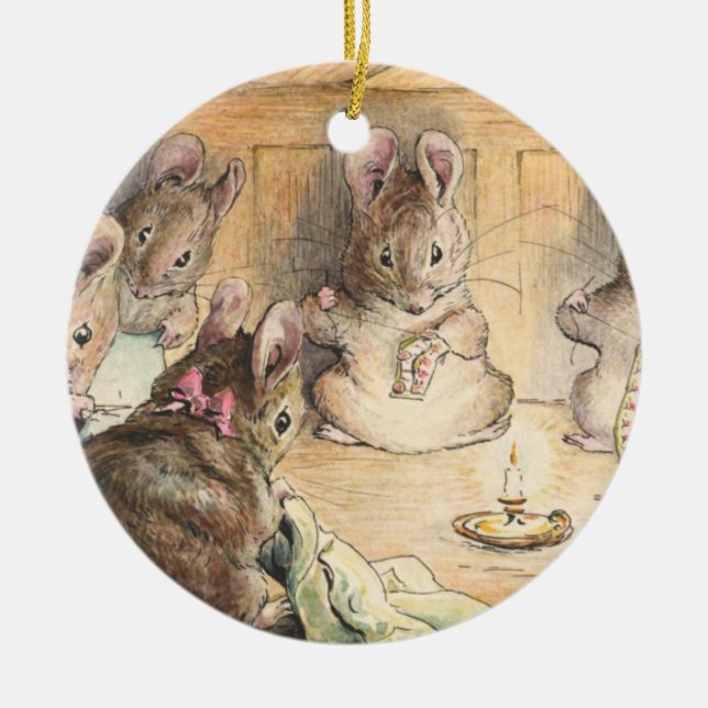 Mössaften Jackar efter Beatrix Potter Julgransprydnad Keramik (Framsidan)