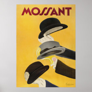Mossant Hats Vintage Mode Poster