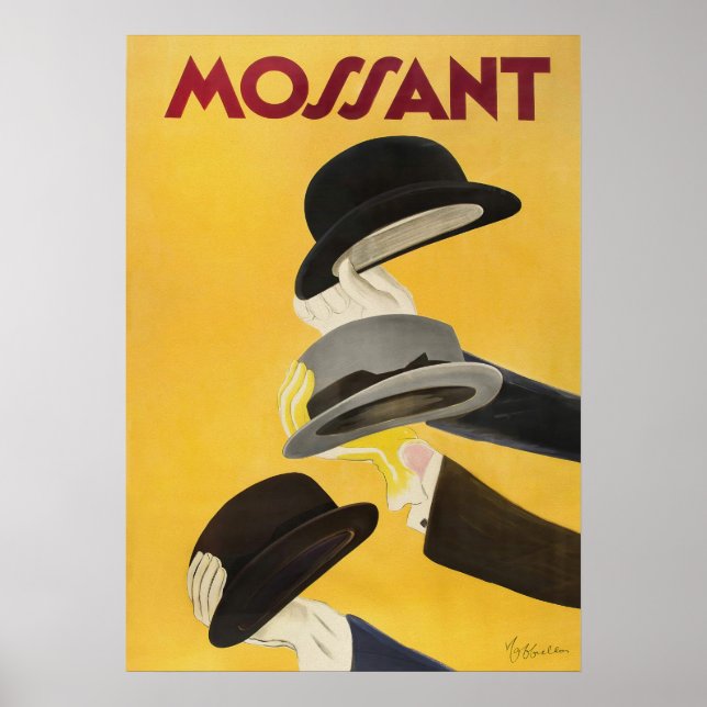 Mossant Hats Vintage Mode Poster (Framsidan)
