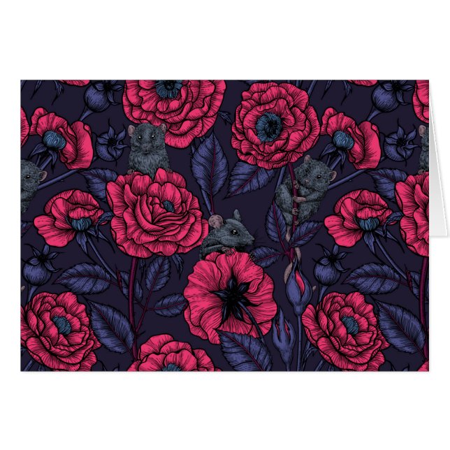 Mössen party hälsningskort (Framsidan Horizontal)