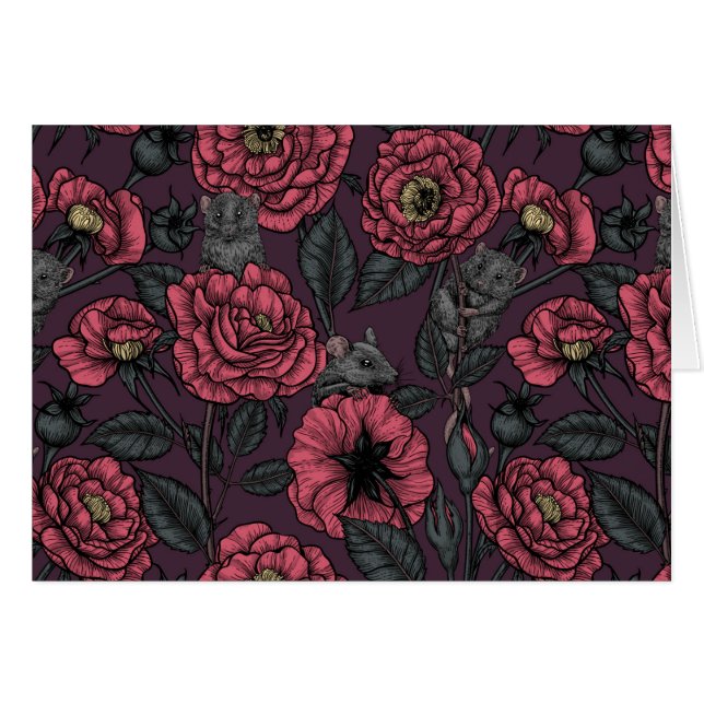 Mössen party hälsningskort (Framsidan Horizontal)