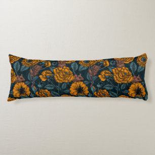 Mössen party i orange och blått kroppskudde