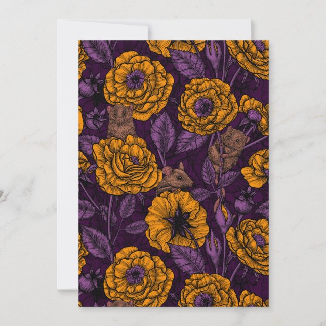 Mössen party i orange och violett (Framsida)