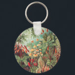 Mosses, Muscinae Laubmoose av Ernst Haeckel Nyckelring<br><div class="desc">Muscinae Laubmoose av Ernst Haeckel Vintage Plants Keychain</div>