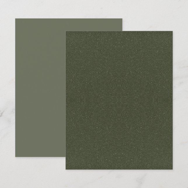 Mossgrön brus Flat Rädda datum-kort - Anpassad Spara Datumet (Fram/baksida)