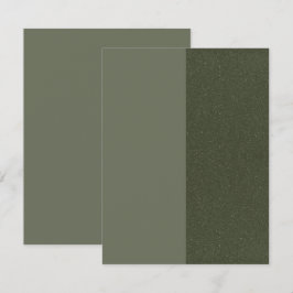 Mossgrön delad texturerad platt Spara datum-kort Datumet