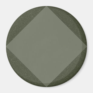 Mossgrön diamantmagnet med texturerad ram magnet