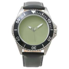 Mossgrön enfärgad armbandsur