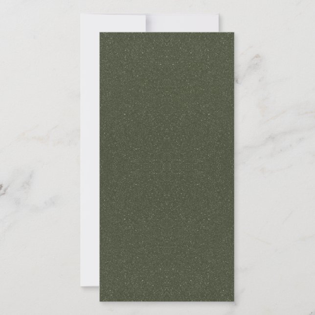 Mossgrön glitter Spara datum-kort – Anpassa Datumet (Framsida)