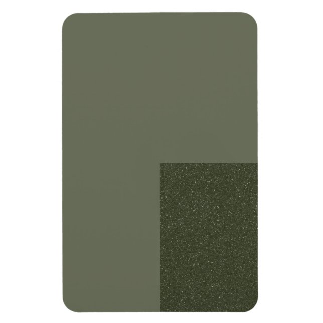 Mossgrön Minimal Magnet Med Undre Accent (Vertikal)