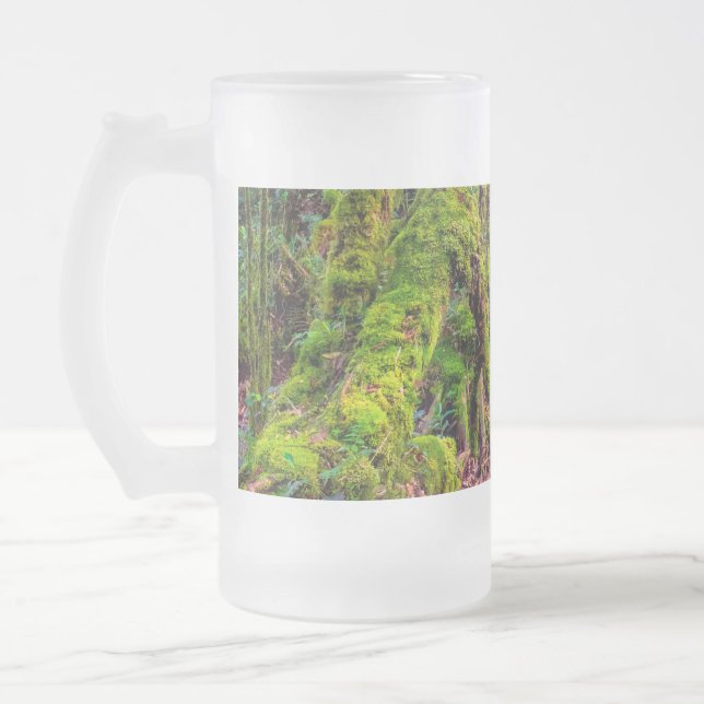 Mossig skog frostat ölglas (Vänster)
