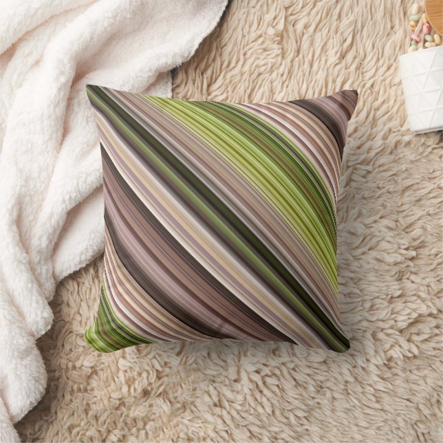 Mossy Bark Brown och Grönt Rand och Play Kudde (Filt)