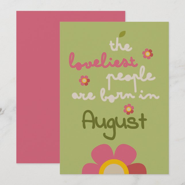 MOSSY BLOOM - Inbjudningskort för Blommigt på föde (Fram/baksida)