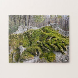 Mossy Broken Headstone Pussel