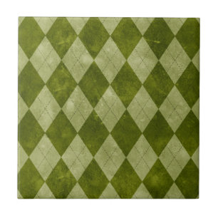 Mossy grönt Argyle för klassiker geometriskt Kakelplatta
