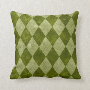 Mossy grönt Argyle för klassiker geometriskt Kudde