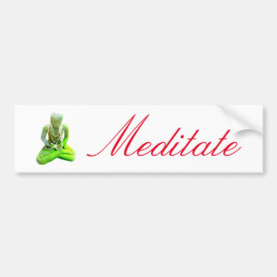 Mossy Grönt Buddha Meditating Bildekal