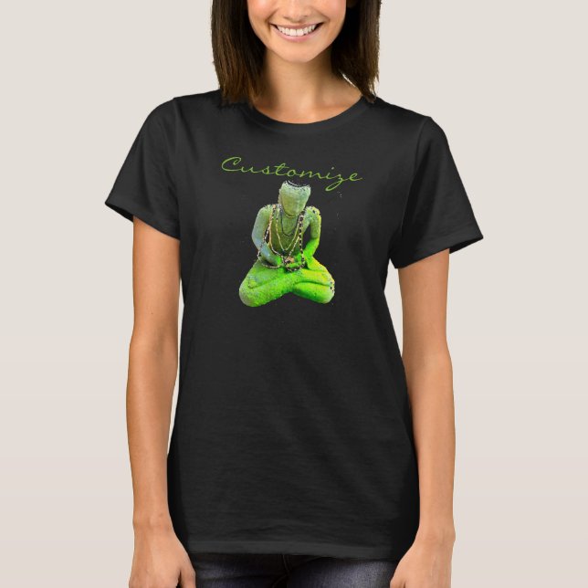Mossy-Grönten Buddha Meditating Thunder_Cove T Shirt (Framsida)