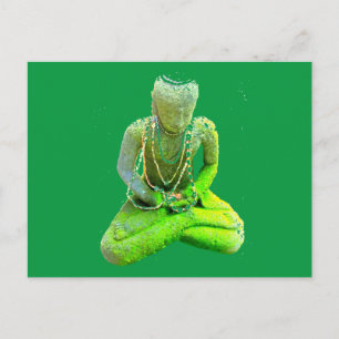Mossy-Grönten Buddha Meditating Thunder_Cove Vykort